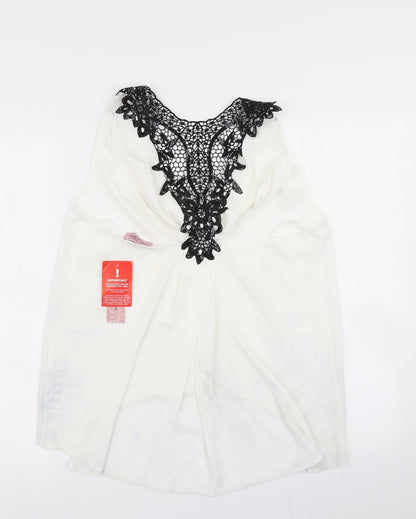 Elise Ryan Womens White   Basic Blouse Size 12