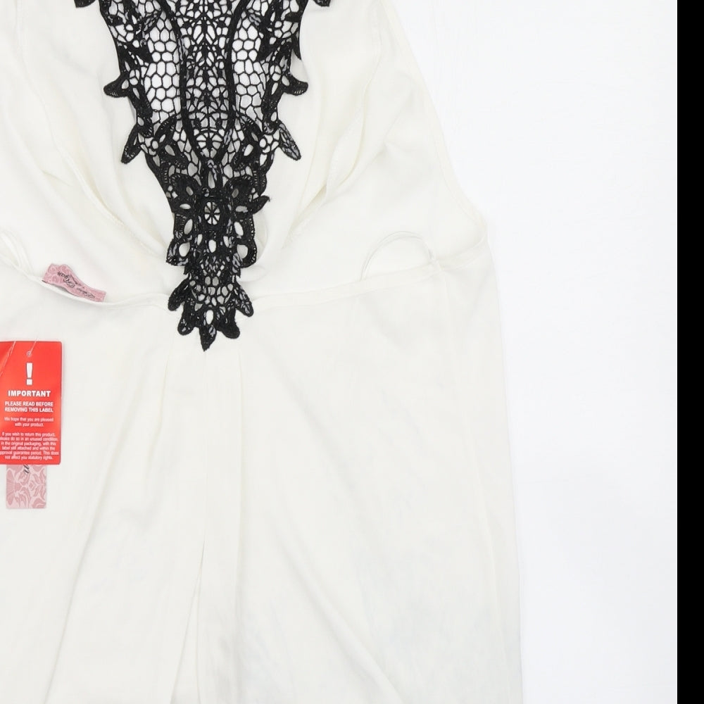 Elise Ryan Womens White   Basic Blouse Size 12