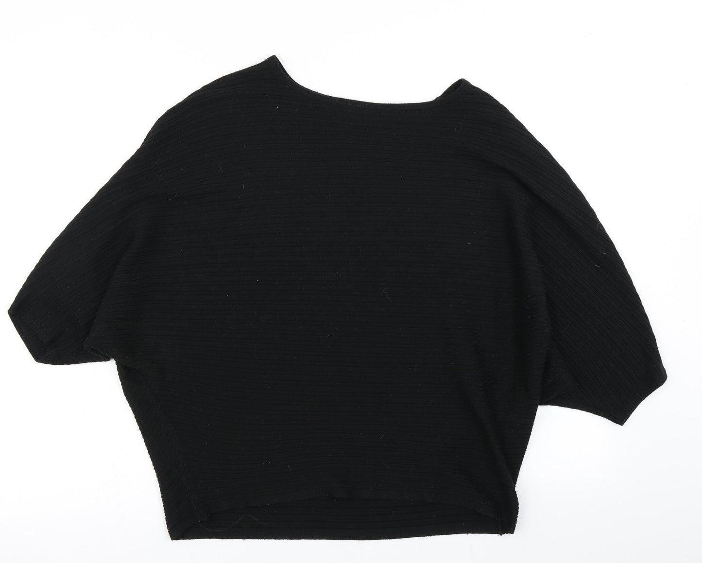 F&F Womens Black  Knit Basic T-Shirt Size 8