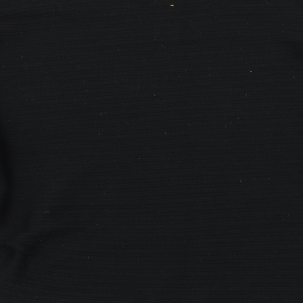 F&F Womens Black  Knit Basic T-Shirt Size 8