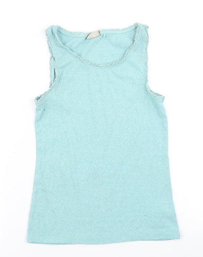 Additional front view of Next girls’ blue basic tank, size 11, years