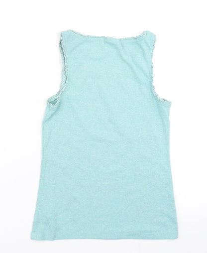 Back view of Next girls’ blue basic tank, size 11, years
