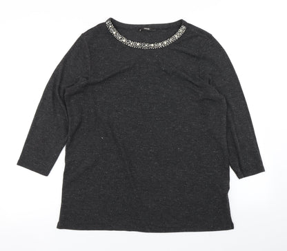 George Womens Grey   Basic T-Shirt Size L