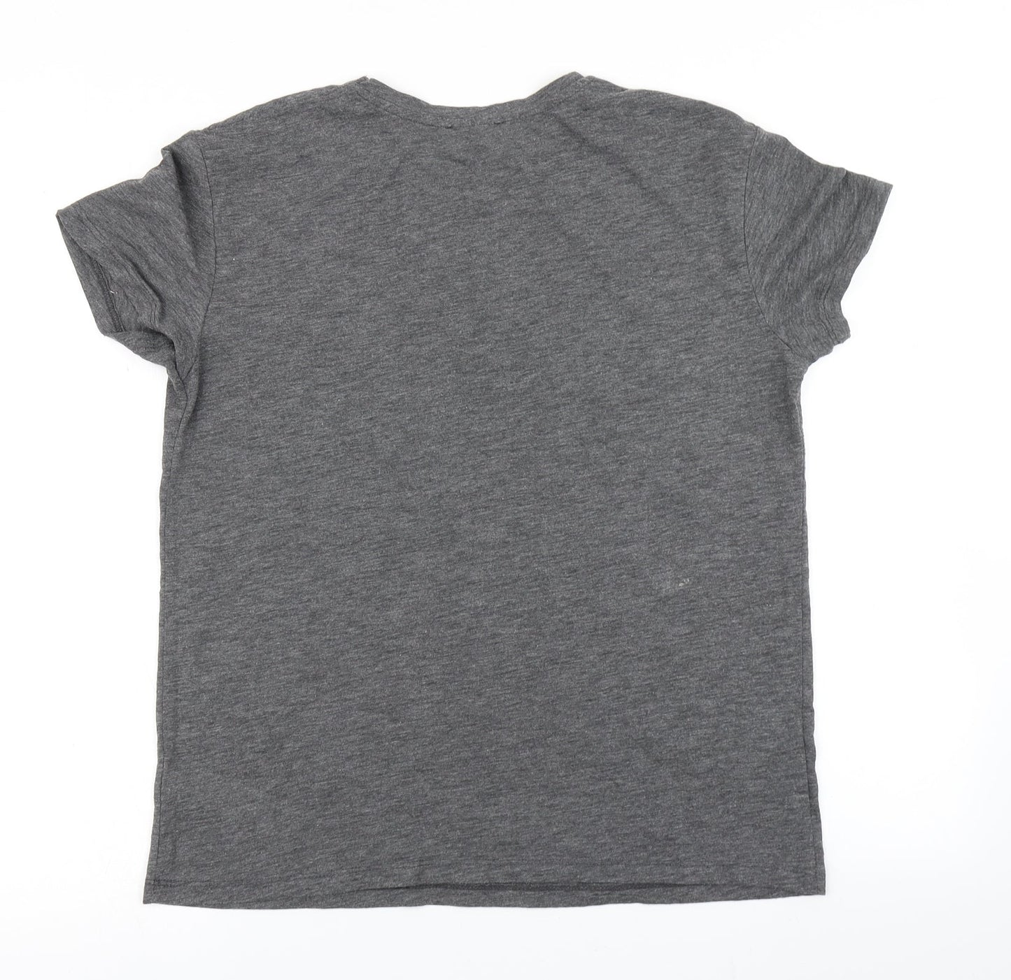 Womens UK Size 12 New Look Grey Basic T-Shirt