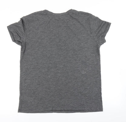 Womens UK Size 12 New Look Grey Basic T-Shirt