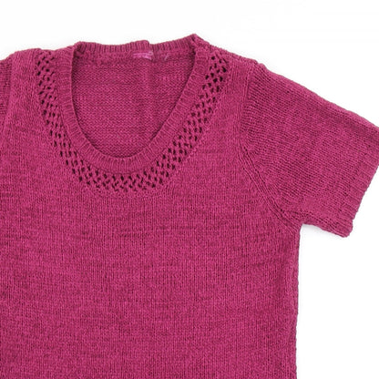 Womens UK Size 14 E-vie Pink Pullover Jumper