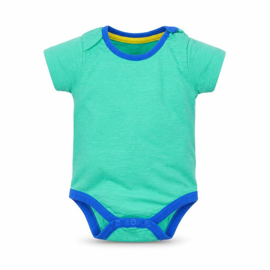 Front view of MINI CLUB Baby Green Babygrow One-Piece, size 0-3, Months