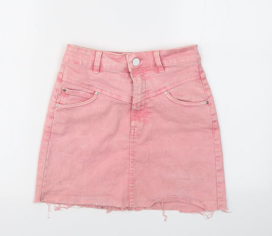 BERSHKA  Womens Pink   A-Line Skirt Size 26 in