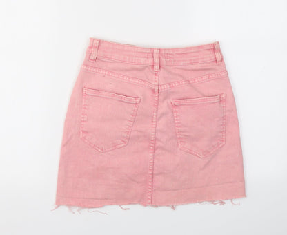 BERSHKA  Womens Pink   A-Line Skirt Size 26 in