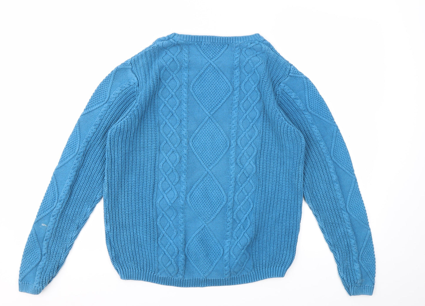 Womens UK Size M ISLE Blue Pullover Jumper
