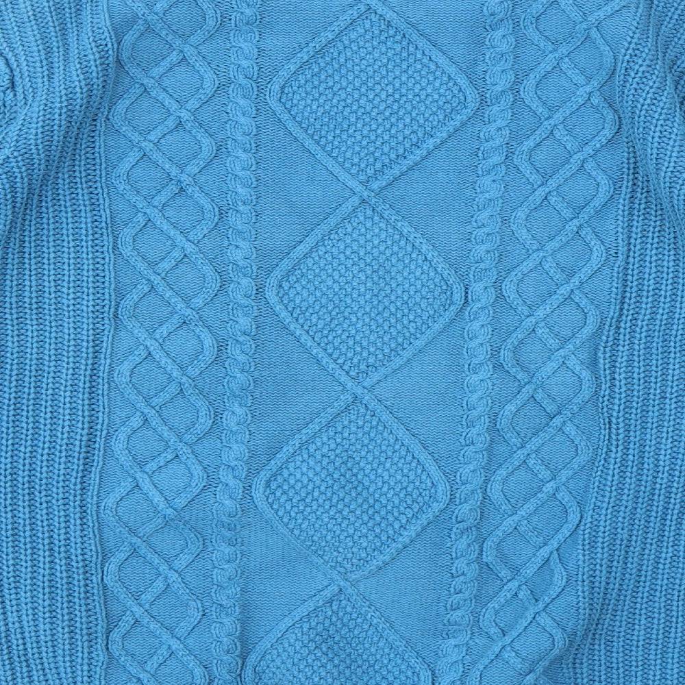 Womens UK Size M ISLE Blue Pullover Jumper