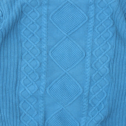 Womens UK Size M ISLE Blue Pullover Jumper