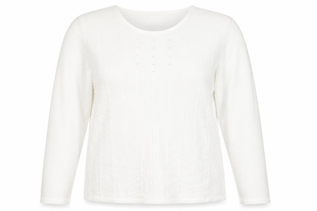 Womens UK Size 2XL ANNA ROSE White Pullover Jumper