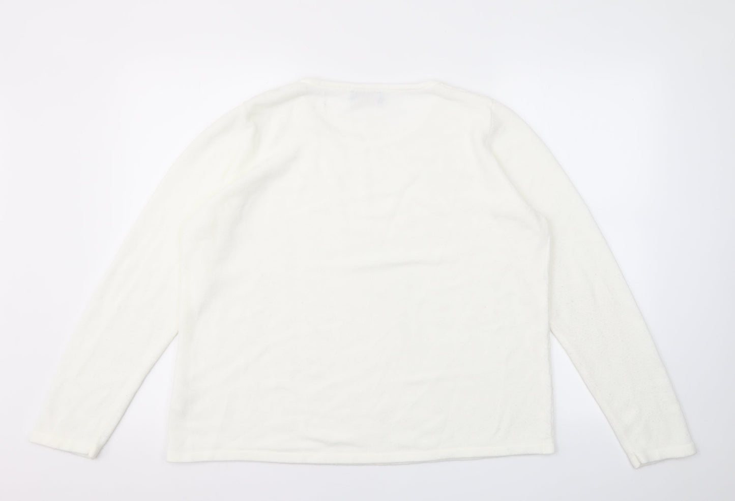 Womens UK Size 2XL ANNA ROSE White Pullover Jumper