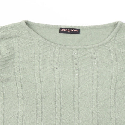 Womens UK Size 2XL ANNA ROSE Green Pullover Jumper