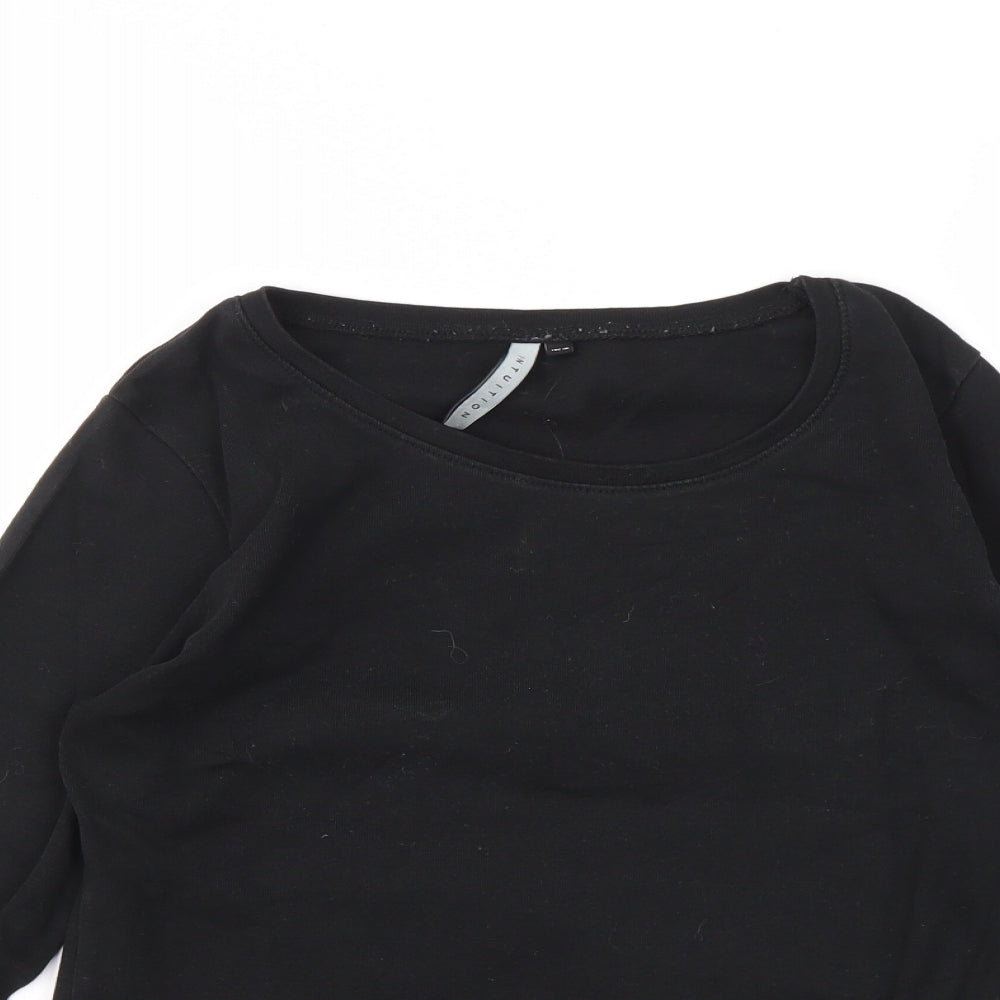 INTUITION  Womens Black   Basic T-Shirt Size 10