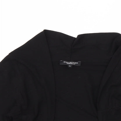 Womens UK Size 14 Debenhams Black Cardigan Jumper