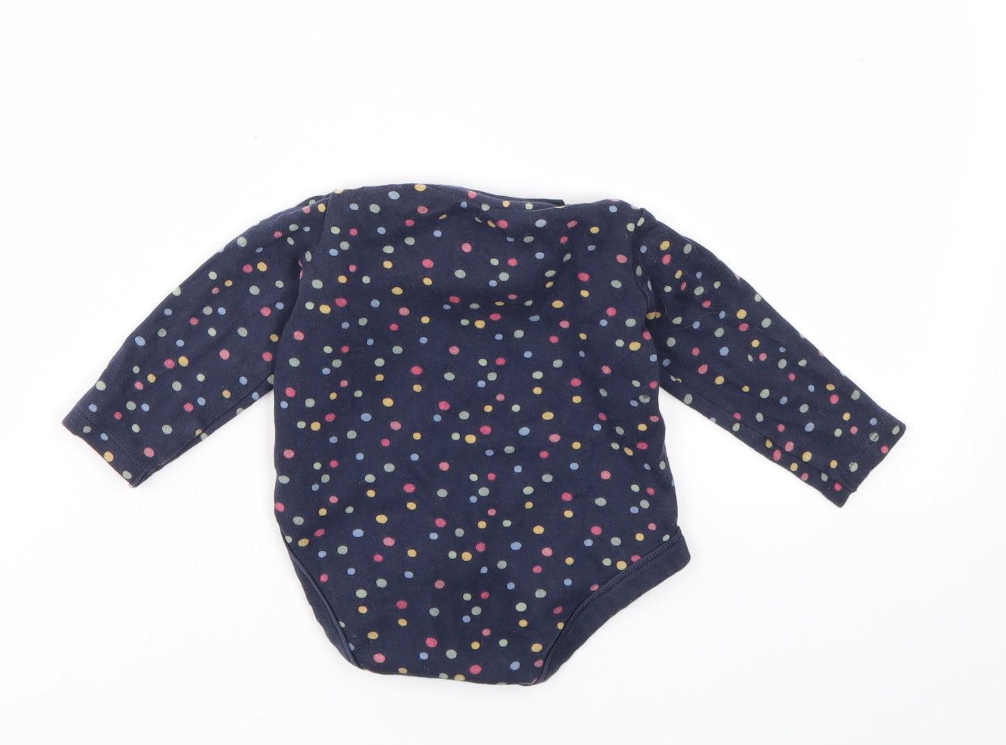 F&F Girls Blue Geometric  Babygrow One-Piece Size 6-9 Months