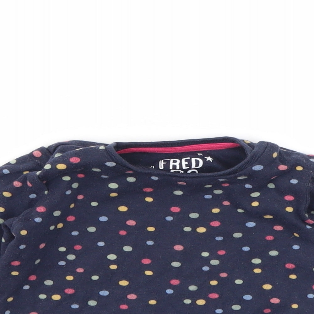 F&F Girls Blue Geometric  Babygrow One-Piece Size 6-9 Months