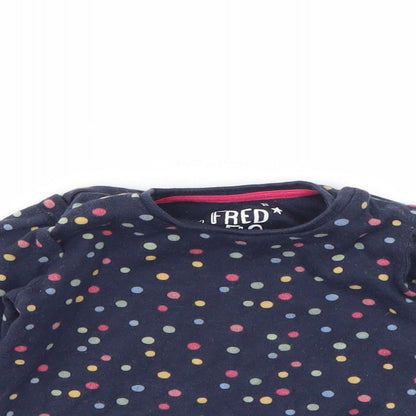 F&F Girls Blue Geometric  Babygrow One-Piece Size 6-9 Months