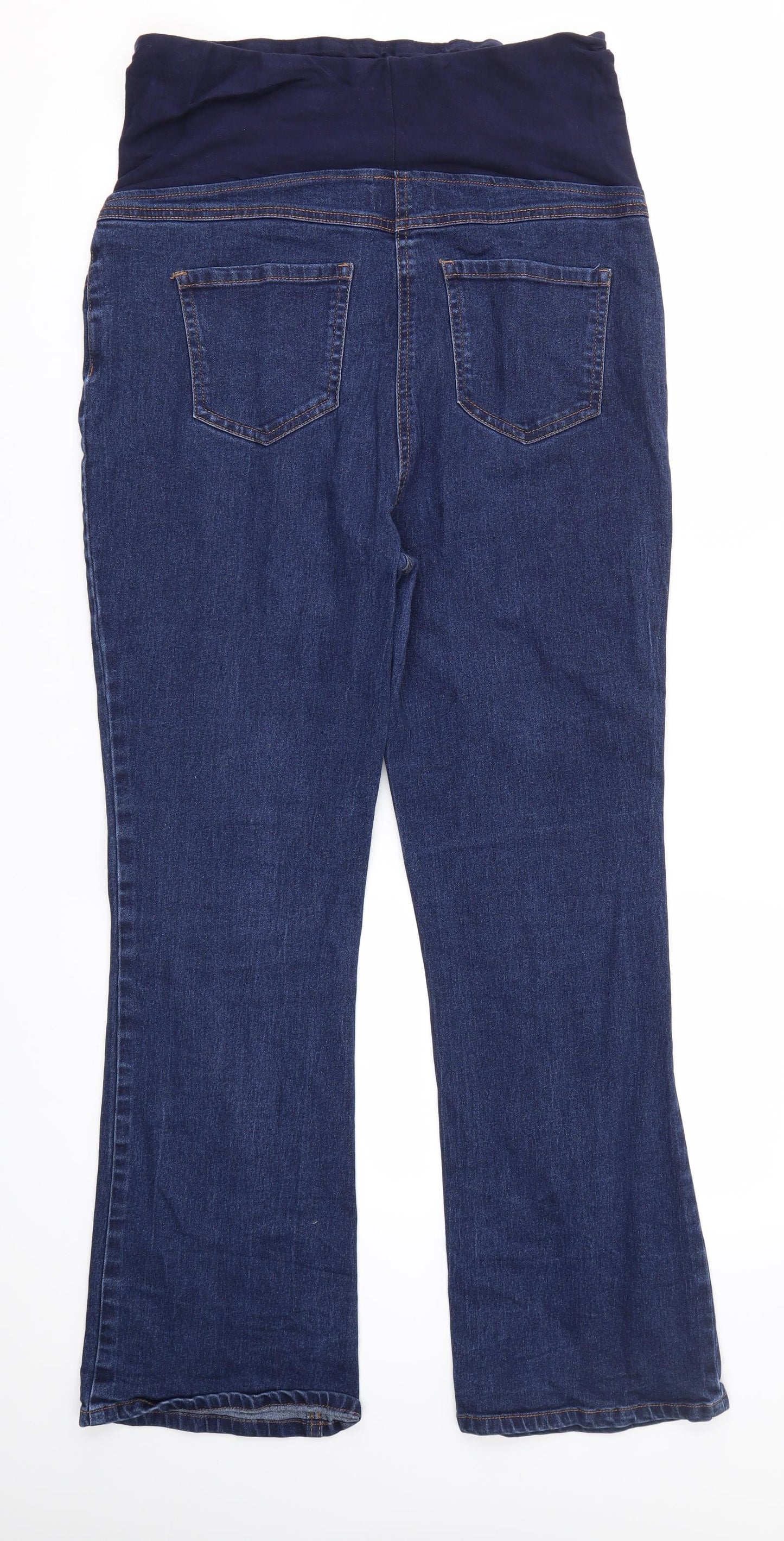 Womens UK Size 12 Papaya Regular Fit Straight Blue Jeans