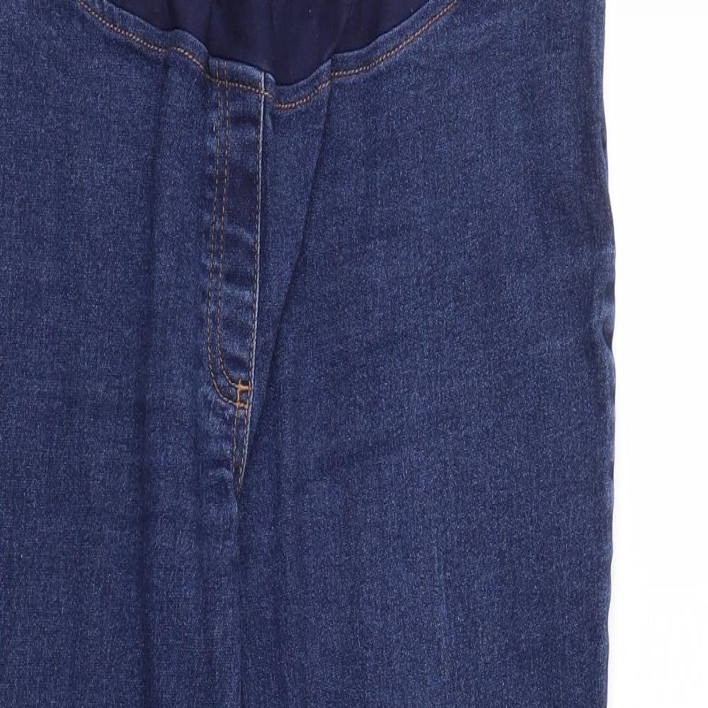Womens UK Size 12 Papaya Regular Fit Straight Blue Jeans