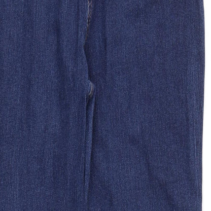 Womens UK Size 12 Papaya Regular Fit Straight Blue Jeans