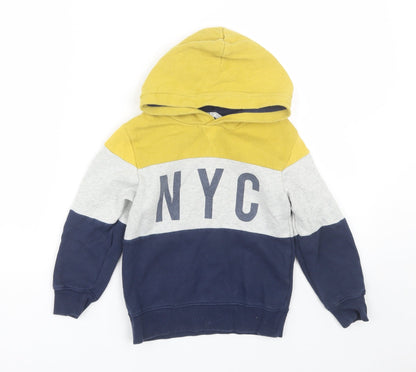 H&M Girls Multicoloured Striped  Pullover Hoodie Size 5-6 Years