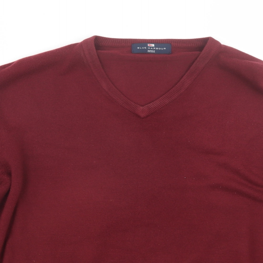 M&S Mens Red   Pullover Jumper Size L