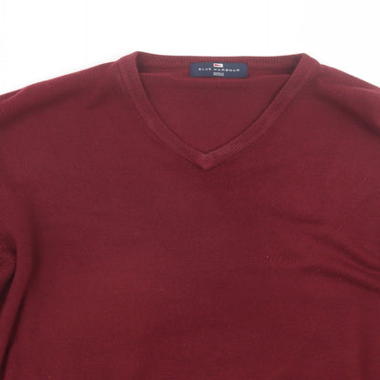 M&S Mens Red   Pullover Jumper Size L