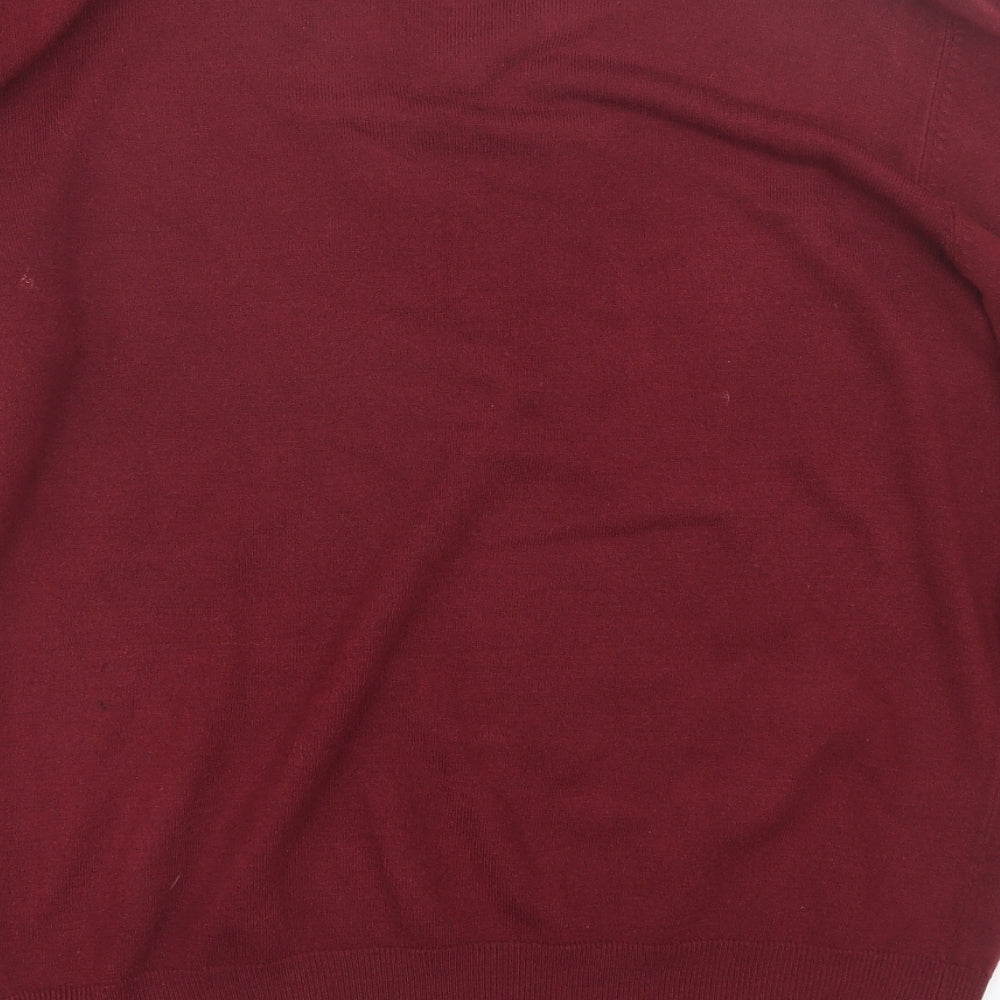 M&S Mens Red   Pullover Jumper Size L