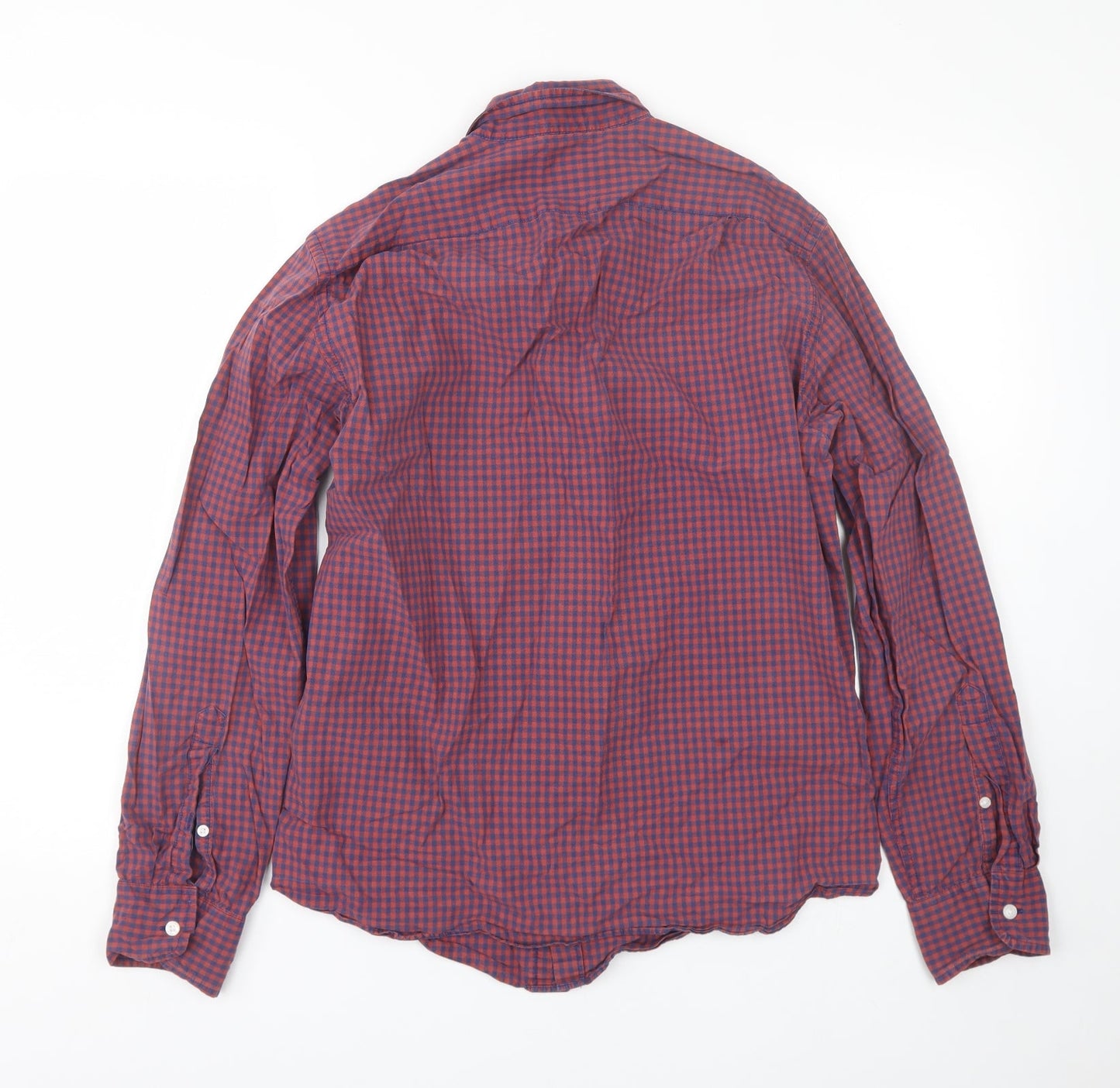Mens UK Size M J crew Red  Button-Up Long Sleeve Casual Shirt