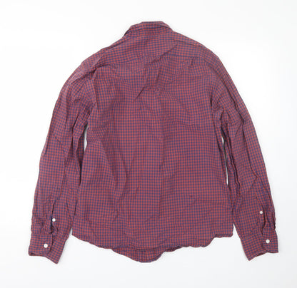 Mens UK Size M J crew Red  Button-Up Long Sleeve Casual Shirt