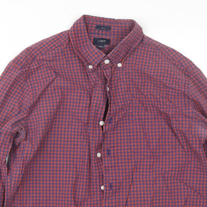 Mens UK Size M J crew Red  Button-Up Long Sleeve Casual Shirt