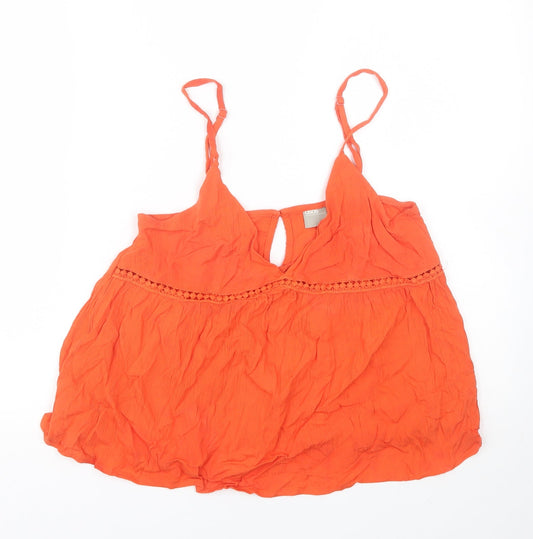 Womens UK Size 8 ASOS Orange Basic Tank