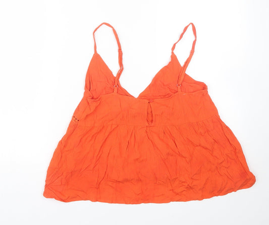 Womens UK Size 8 ASOS Orange Basic Tank