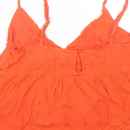 Womens UK Size 8 ASOS Orange Basic Tank