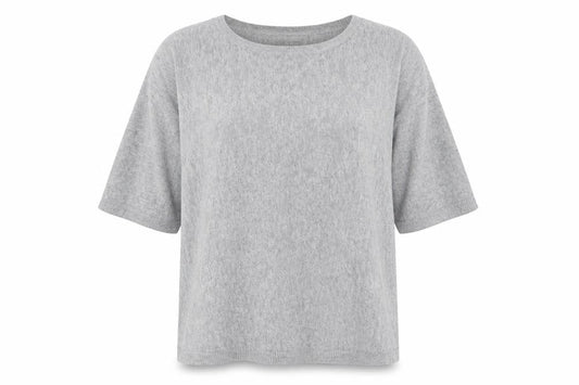 Front view of South women’s grey basic t-shirt, size UK 18