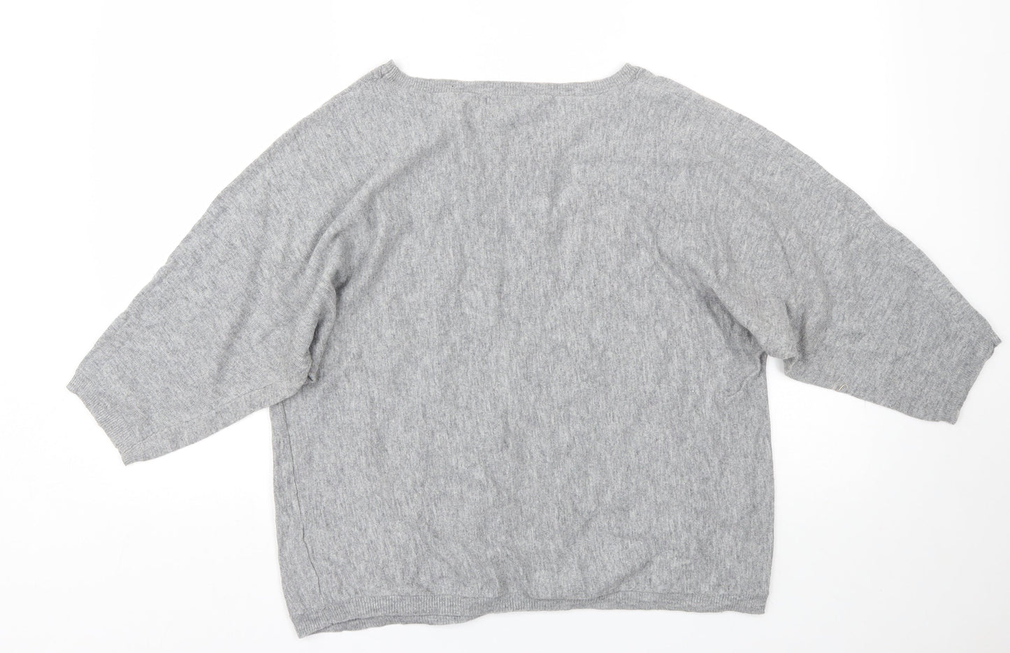 Womens UK Size 18 South Grey Basic T-Shirt