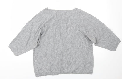 Womens UK Size 18 South Grey Basic T-Shirt
