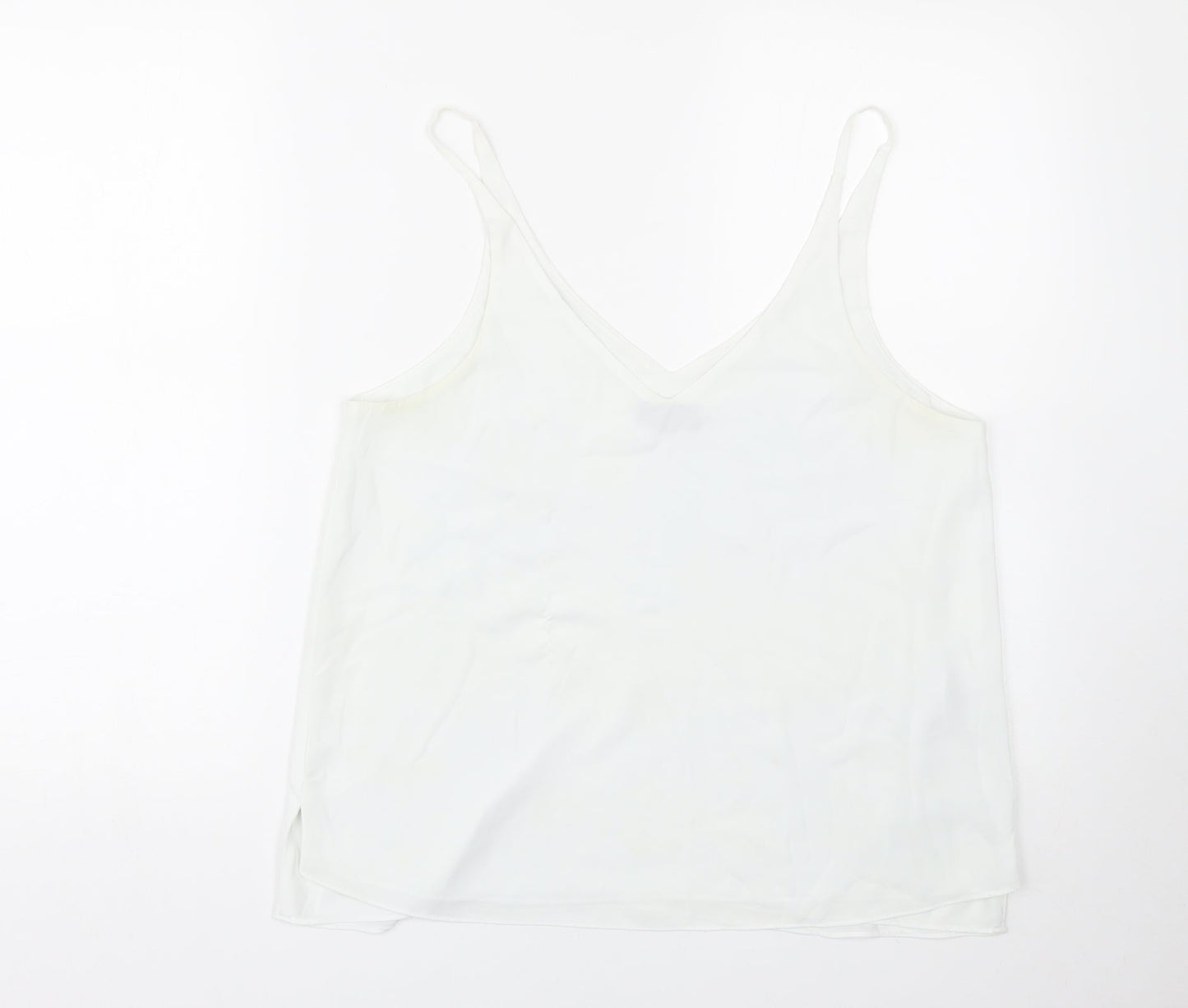 Womens UK Size 12 Topshop White Basic Tank