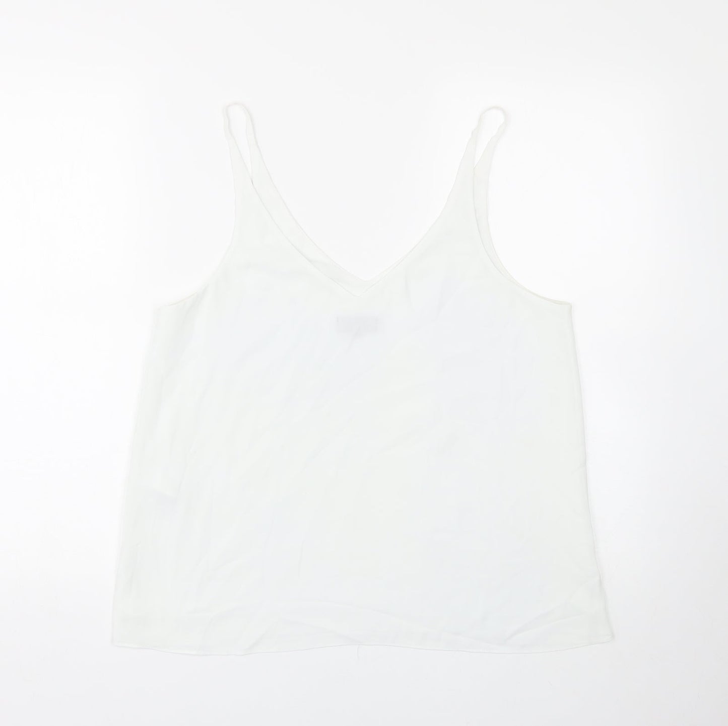 Womens UK Size 12 Topshop White Basic Tank