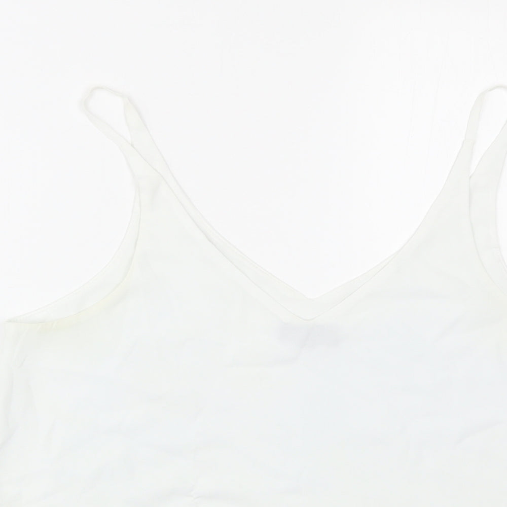 Womens UK Size 12 Topshop White Basic Tank