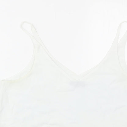 Womens UK Size 12 Topshop White Basic Tank