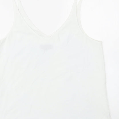 Womens UK Size 12 Topshop White Basic Tank