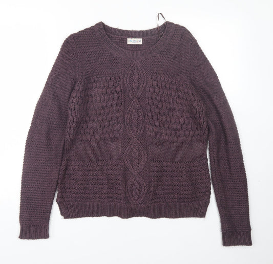 Womens UK Size 10 M&S Purple Pullover Jumper