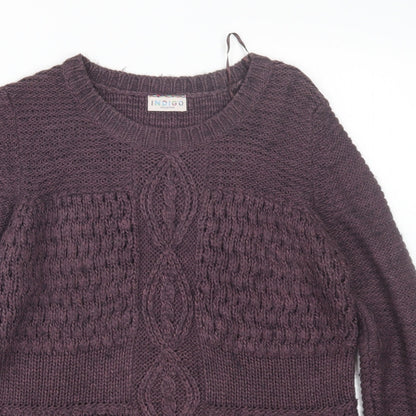 Womens UK Size 10 M&S Purple Pullover Jumper