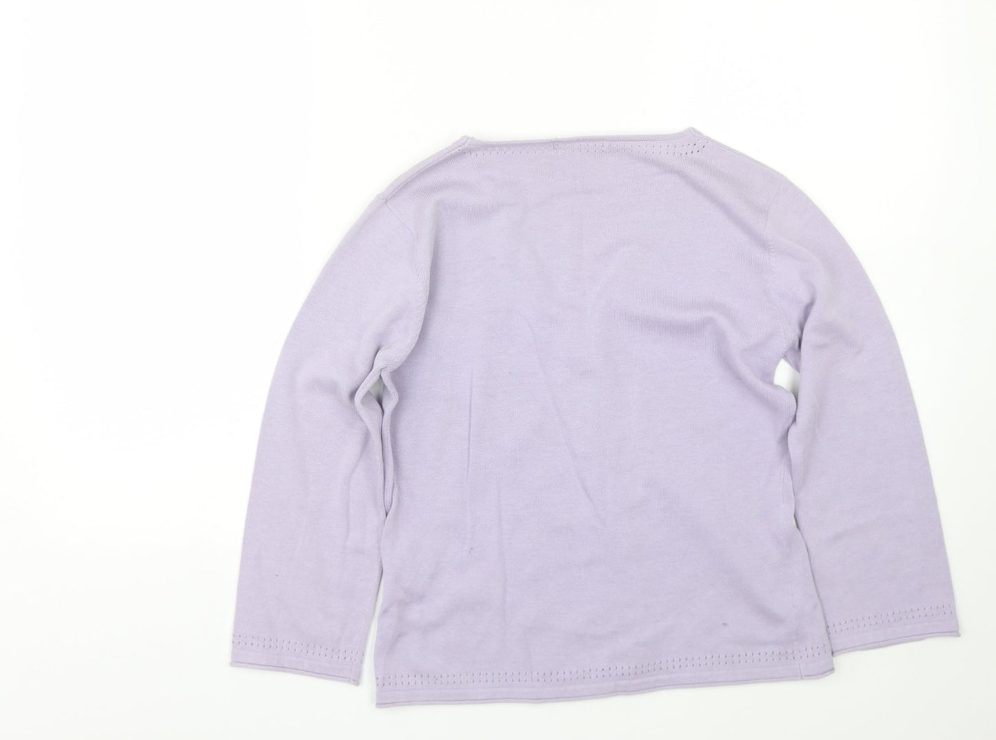 Womens UK Size 10 Preworn Purple Cardigan Jumper