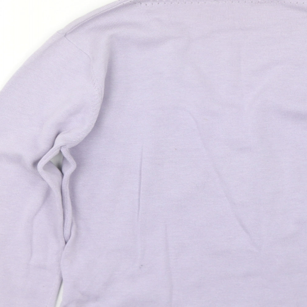 Womens UK Size 10 Preworn Purple Cardigan Jumper