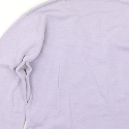 Womens UK Size 10 Preworn Purple Cardigan Jumper